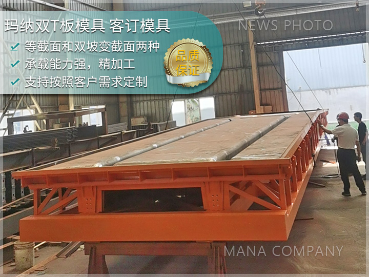 双T板钢模具 工业厂房预制构件模板 大跨度双T板